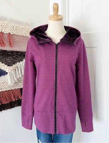 Betabrand  Knockout Travel Zip Up Hoodie Purple Size M