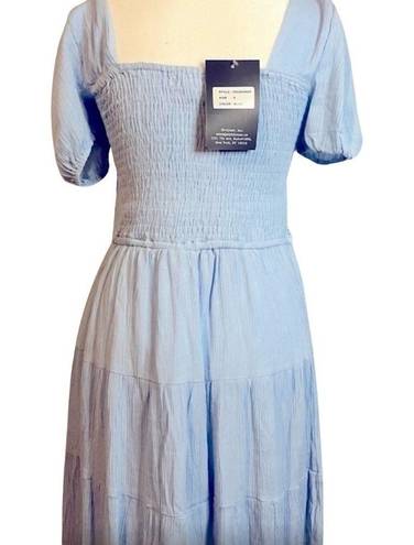 NWTS🍃LADIES SMALL🍃BABY BLUE PEASANT BOHEMIAN DRESS🍃PERFECT FOR THE SEASON