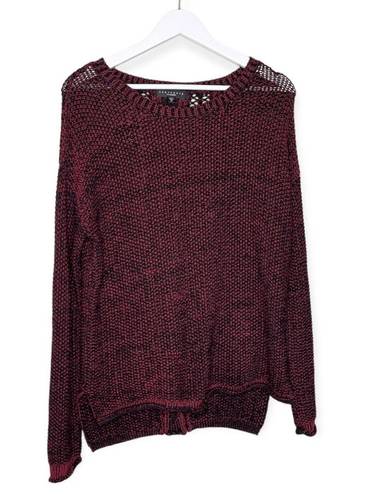 Sanctuary Women’s Easy Marle Knit Sweater in Scarlet Red and Black Size Small
