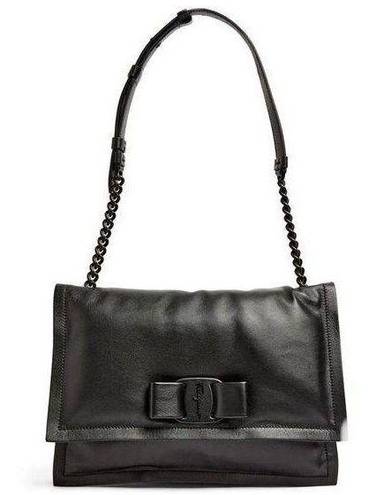 Salvatore Ferragamo  Viva Shoulder Bag Black Leather Women’s