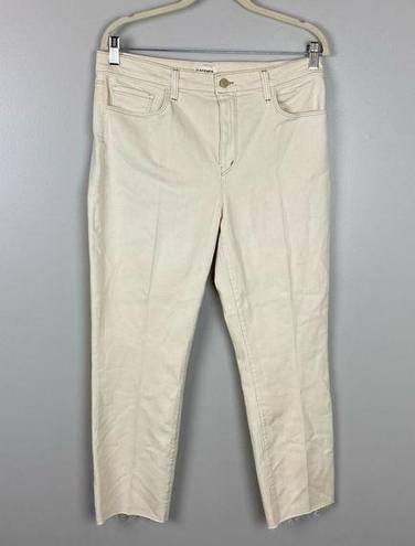 L'Agence L’AGENCE high rise cropped slim Jean in macadamia size 31