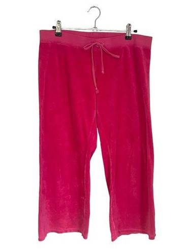 Juicy Couture  Y2K Hot Pink Wide Leg Terrycloth Capri Pants Medium