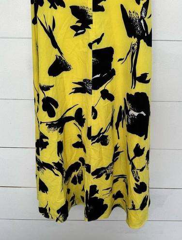 Jason Wu  Women’s 4 Yellow Black Floral Midi Dress