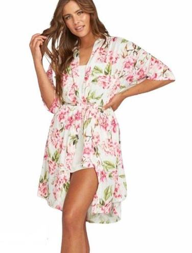 Show Me Your Mumu  Womens Size OS Brie Robe Garden Of Blooms Pink Floral Hi-Low