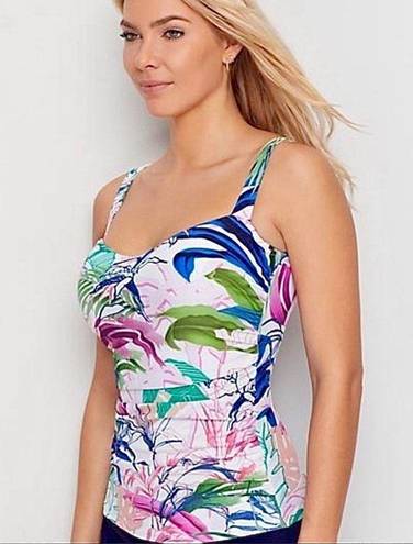 Gottex New.  floral tankini bra sized top. 36D.