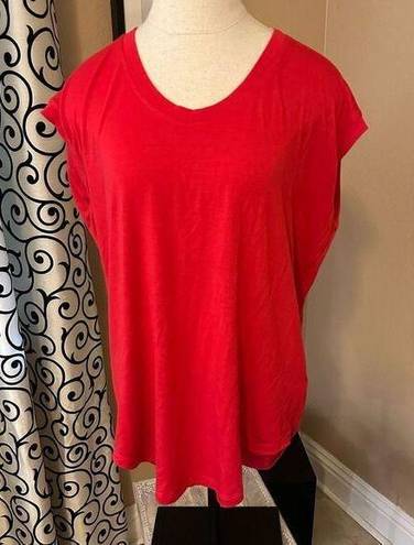 Athleta  Red oversized tank t-shirt size xs