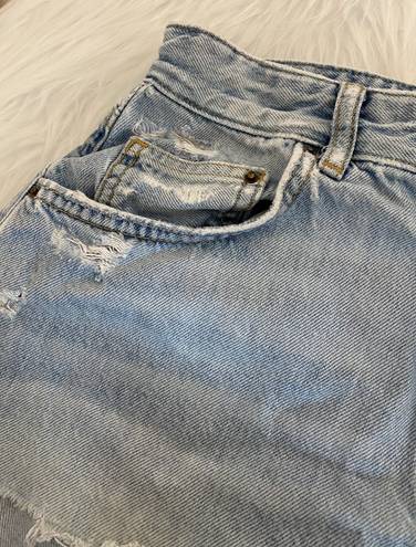 ZARA Ripped Denim Shorts