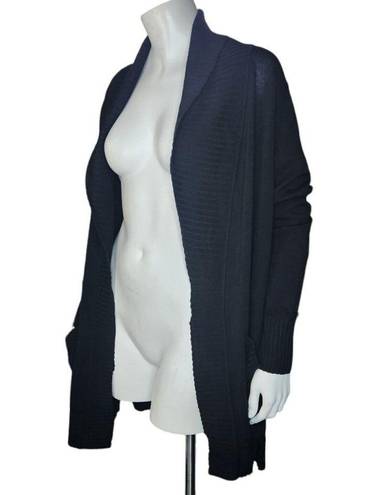 Isaac Mizrahi  Live! Shawl Collar Sweater Cardigan w/ Pockets Pitch Black Medium