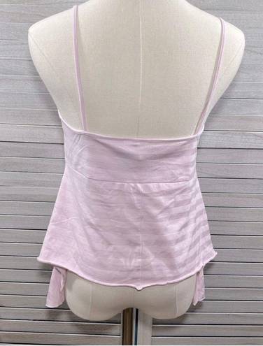 DKNY (City) Cami Top Shark Bite Hem Pink Stripes-Large