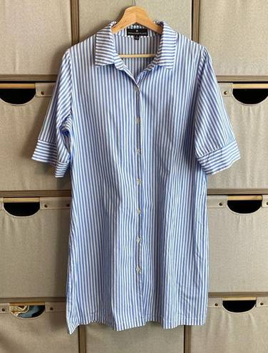 Tuckernuck  Pomander Place vertical stripe button down dress