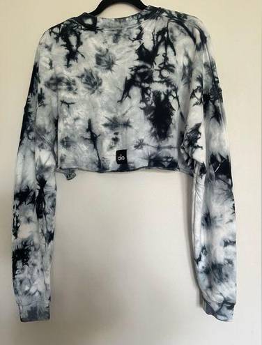 Alo Yoga  extreme crop tie dye crewneck sweatshirt- sz M