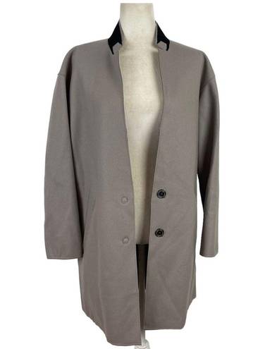 Rag and Bone New  Clifton Virgin Wool Snap Coat Jacket Light Grey Size 4 Career Job