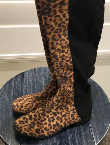 Unisa Leopard Print Boots