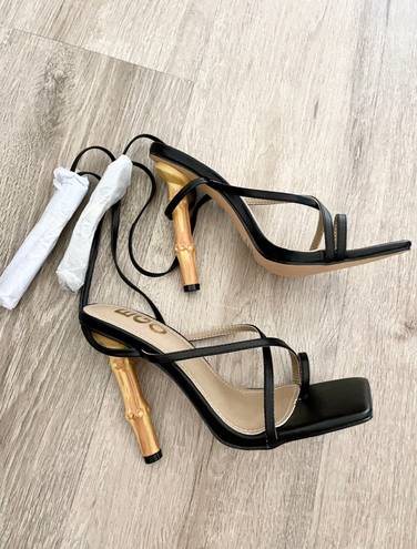 EGO NEW  Open Toe Wooden Stiletto Heels 6