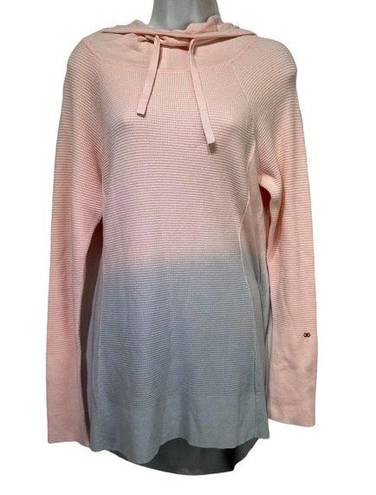 infinity  Sports Women Pink ombré thermal Yoga Loungewear Hooded Tunic