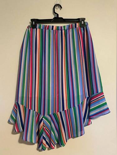 A New Day EUC  Multicolor Asymmetrical Striped Skirt size large