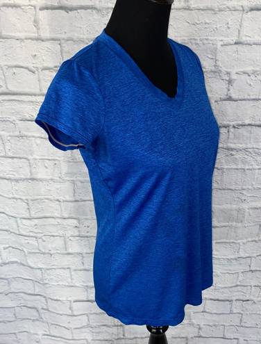 Xersion v-cut dri fit short sleeve activewear shirt blue sz S women