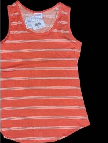 LuLaRoe Large Tank Top • Melon Color w/Stripes • Ultra Soft • Stretchy • BNWT