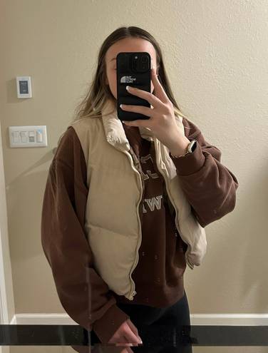 puffer vest Tan