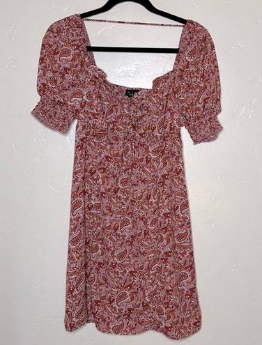 Trixxi  Mauve Floral Print Smocked Dress