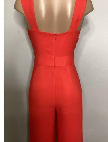 Twisted New. Lewit red cropped wide legged jumpsuit. With  detail. Size 4/6