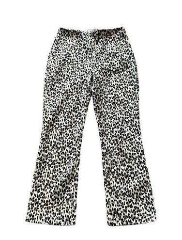 Tuckernuck  Women’s Cheetah Print Pants Elastic Waist Pull On Side Zip Medium