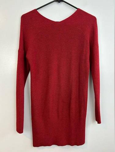 White House | Black Market WHBM Dark Wine Red Long sleeve Sweater Dress Size XS