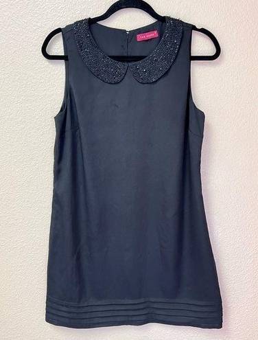 Ted Baker  Sleeveless Little Black Dress With Embellished Collar Size 8