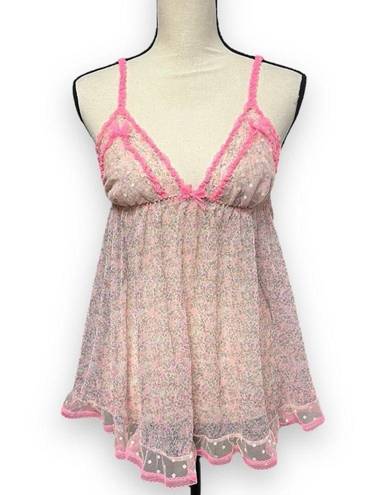 Victoria's Secret  pink coquette mesh babydoll