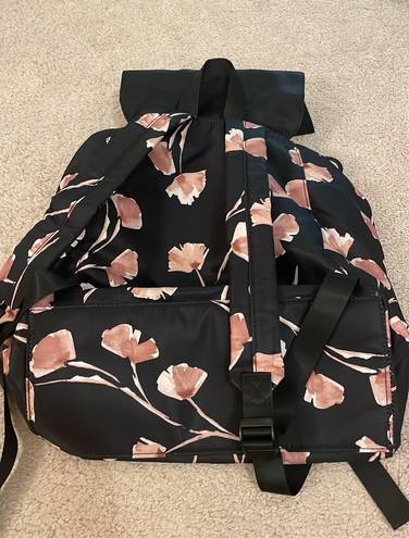 Floral Rose Gold Backpack Black