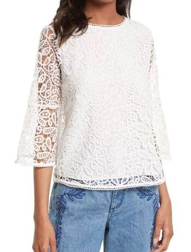 Rebecca Minkoff  Jade Lace Top In White