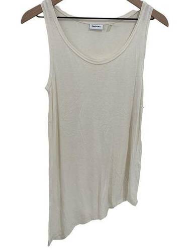 DKNY  Ivory White Asymmetrical Tank Top Size XS New