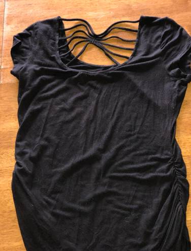 Candie's Black Short Sleeve Top Large 