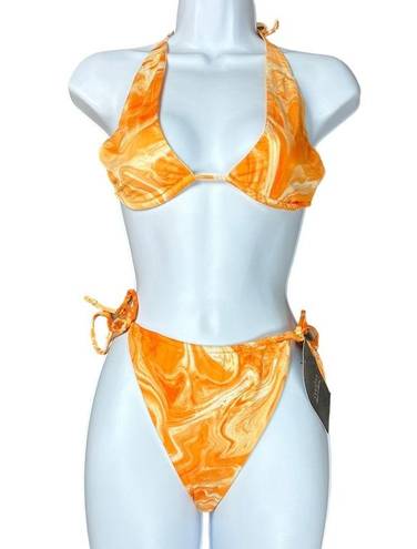 Naked Wardrobe  Sun Sand & String
Bikini 2 Piece Dreamsicle Orange Large NWT