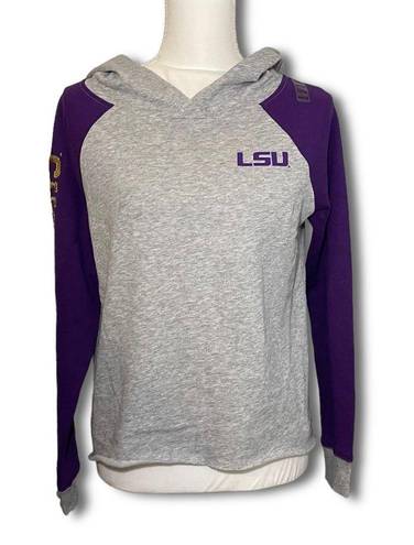 5th & Ocean NWOT Girls’ XL/Ladies’ S LSU Tigers Hoodie Sweatshirt Sweater Gray Purple Gold Sequins New