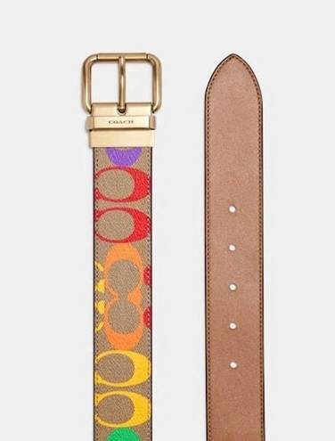 Coach  rainbow belt for men with signature c4153