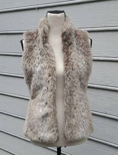 Banana Republic  Faux Fur Animal Print Vest