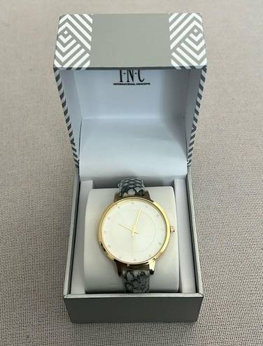 INC  Gray Faux Snake Strap Watch 38mm, New w/Tag Retail $49.50