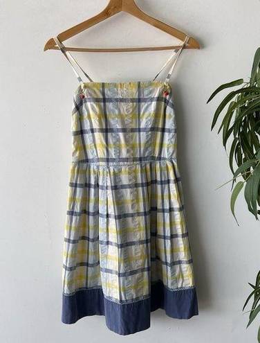 Juicy Couture  Dress Womens Small Blue Plaid Cottage Boho Summer Picnic Retro