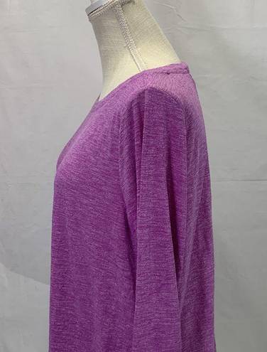 Athleta Long Sleeve Siri Bubble Hem Purple Shirt Size Large