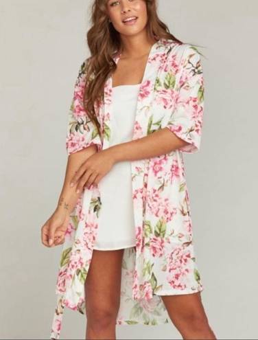 Show Me Your Mumu Brie Short Garden of Bloom Floral Kimono Robe One Size