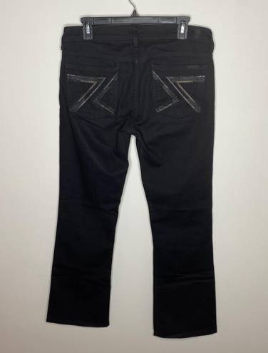 7 For All Mankind 7 for all men kind black flynt long wide leg pants