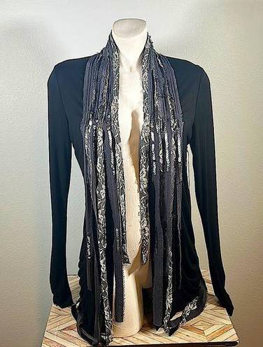 BKE  boutique NWT cardigan draped in lace and sequins