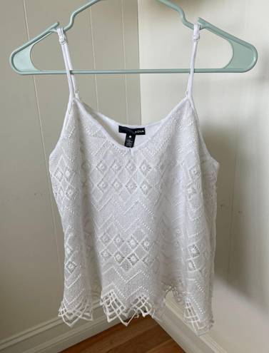 AQUA White Crochet Top