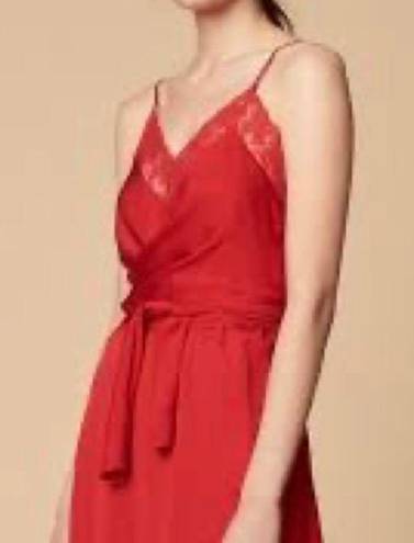 Sandro red silk dress