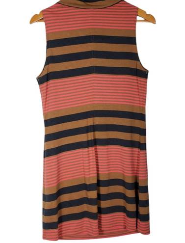 Patagonia Au Pateau Cowl Neck Sleeveles Striped In Pink Multicolor Dress Size M