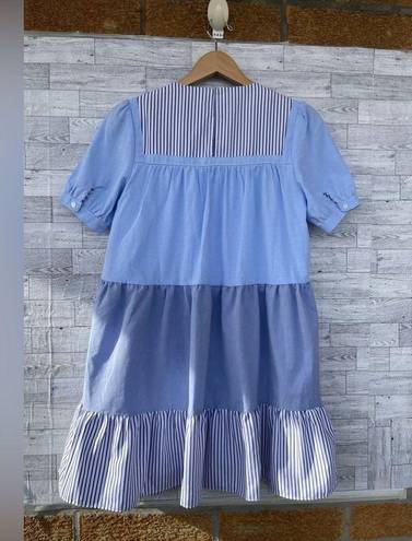 Tuckernuck  Pomander Place Quinn Dress Tier Mini Swing Serenity Blue size small