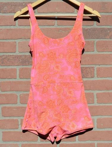 Rhythm  Paisley Tank Short One-Piece Surf Suit Swimsuit Size Small NWT