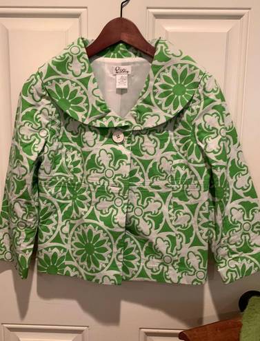 Lilly Pulitzer Green And White Blazer