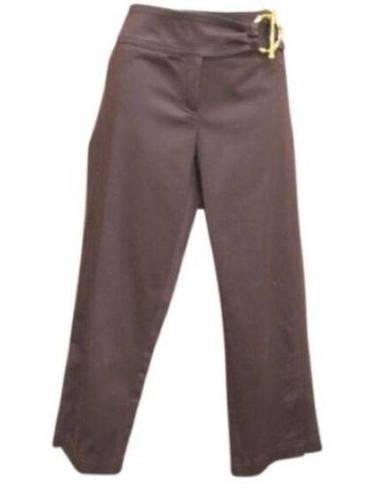 Cache NWT Brown Sateen Cropped Pants